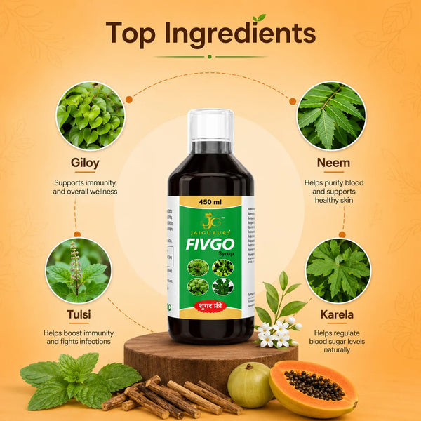Fivgo Syrup – Herbal Wellness Formula with Giloy & Tulsi 450ml