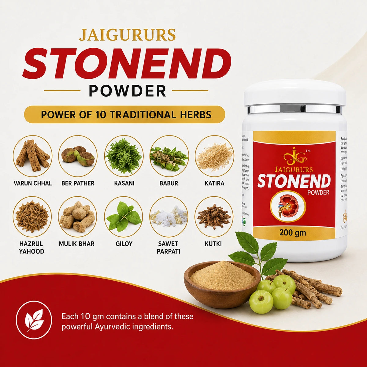 Stonend Powder | Ayurvedic Kidney Wellness Formula | 200 g