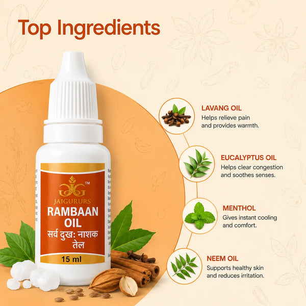 Rambaan Oil | Ayurvedic Massage Oil for Daily Wellness | 15 ml