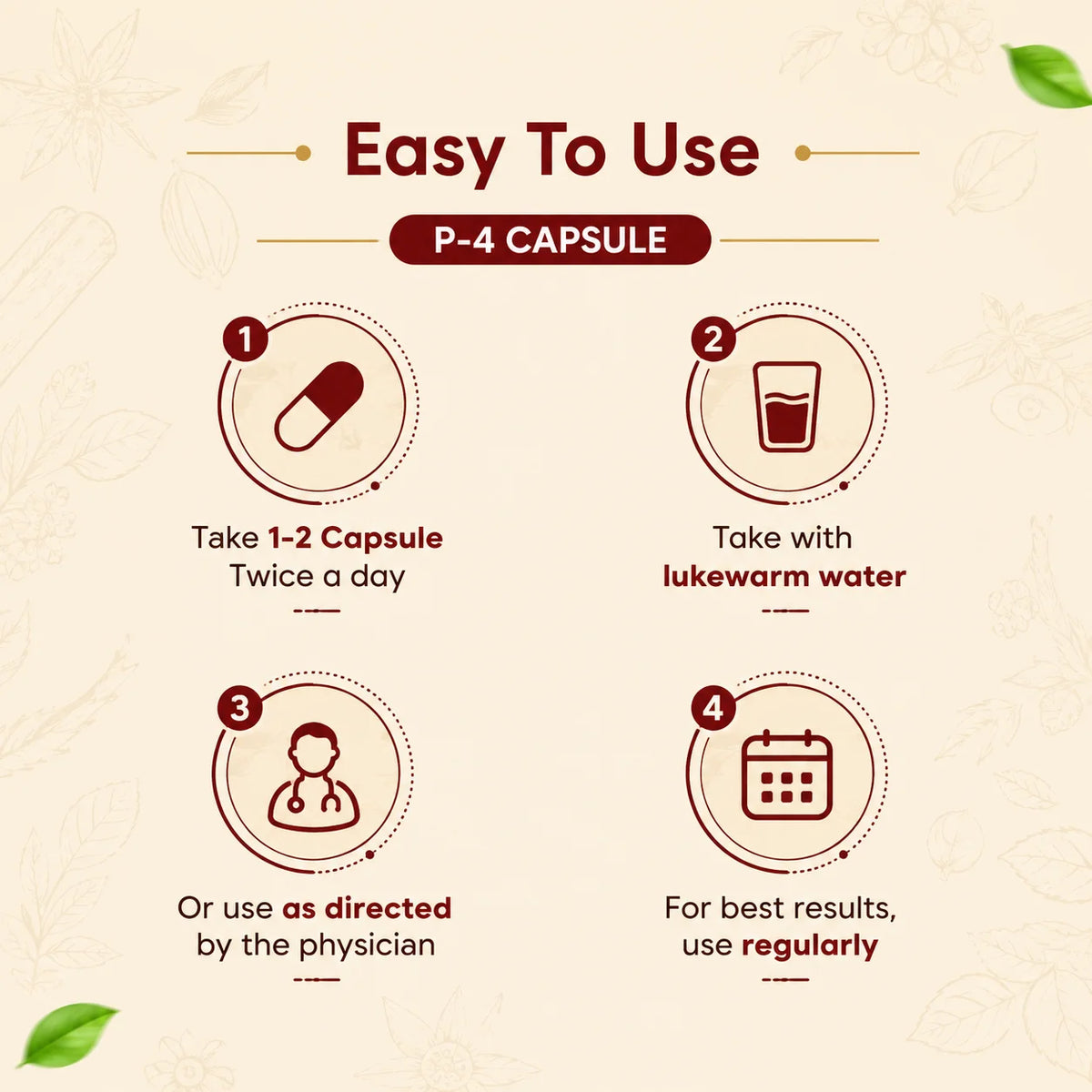 P-4 Capsule | Ayurvedic Piles Wellness Formula | 60 Capsules