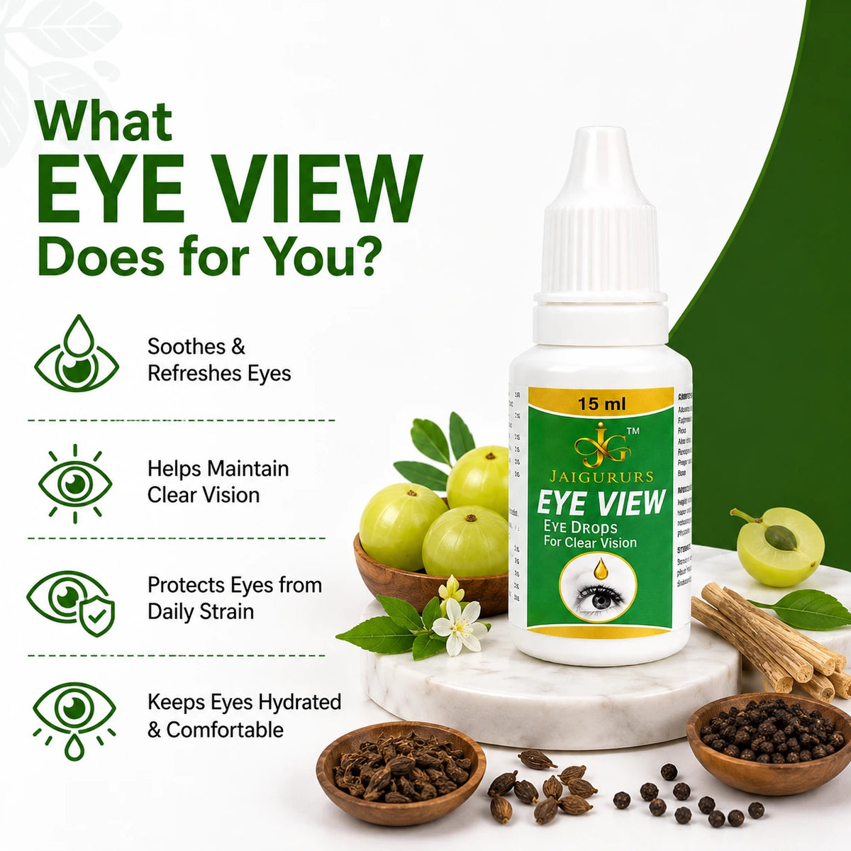 Eye View Eye Drops – Herbal Eye Care for Clear Vision 15ml