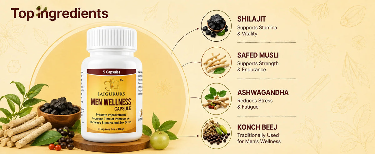 Men Wellness Capsule | Ayurvedic Men's Wellness Formula | 5 Capsules
