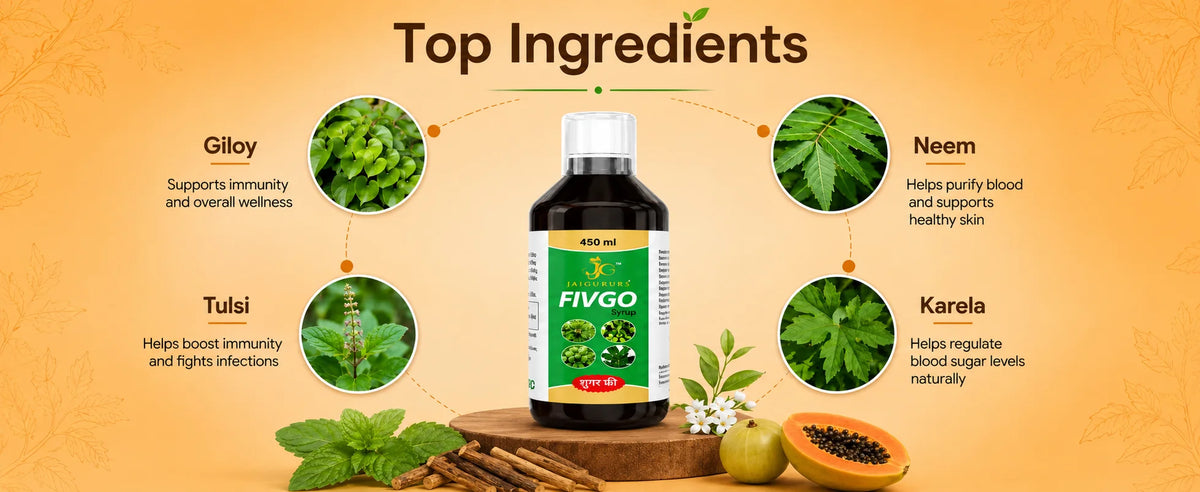 Fivgo Syrup – Herbal Wellness Formula with Giloy & Tulsi 450ml